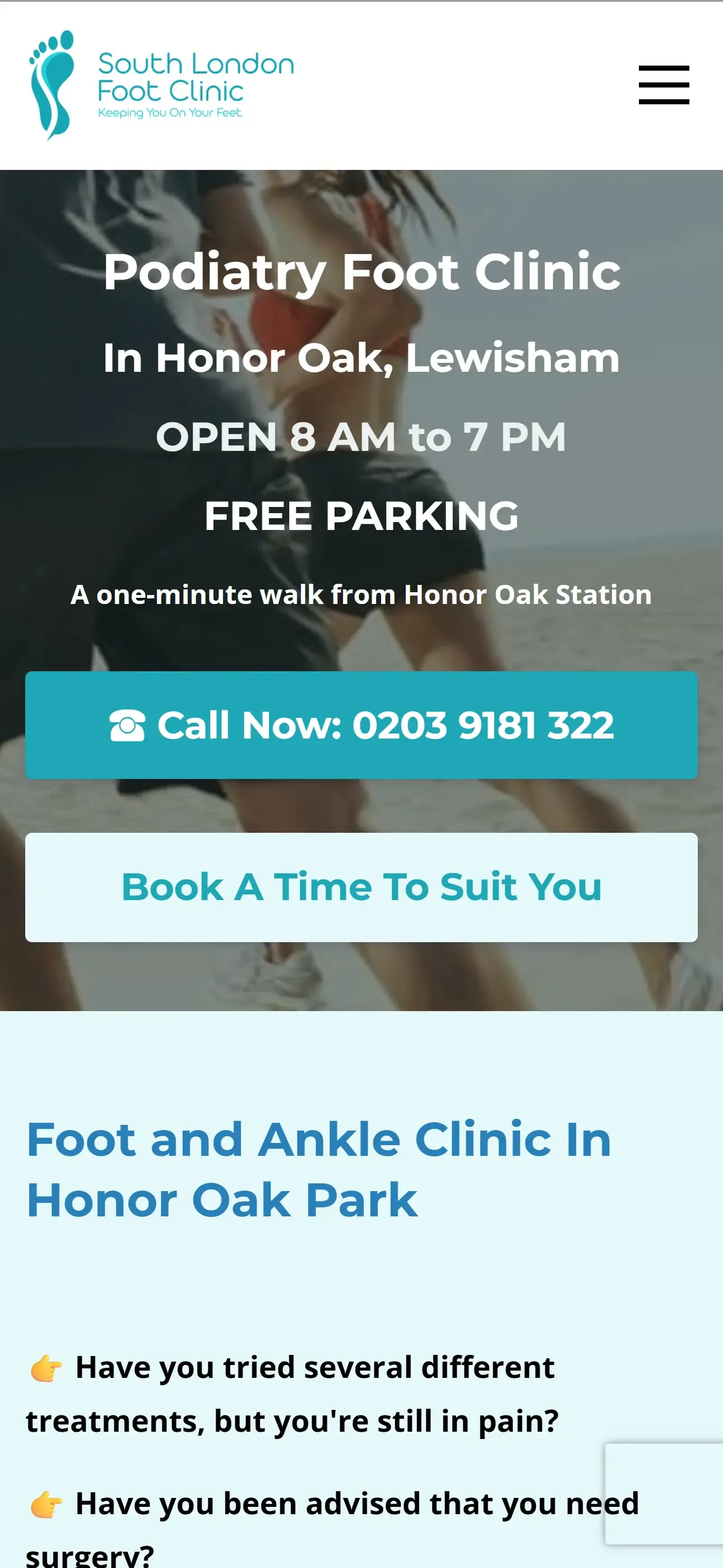 Before mobile website design example