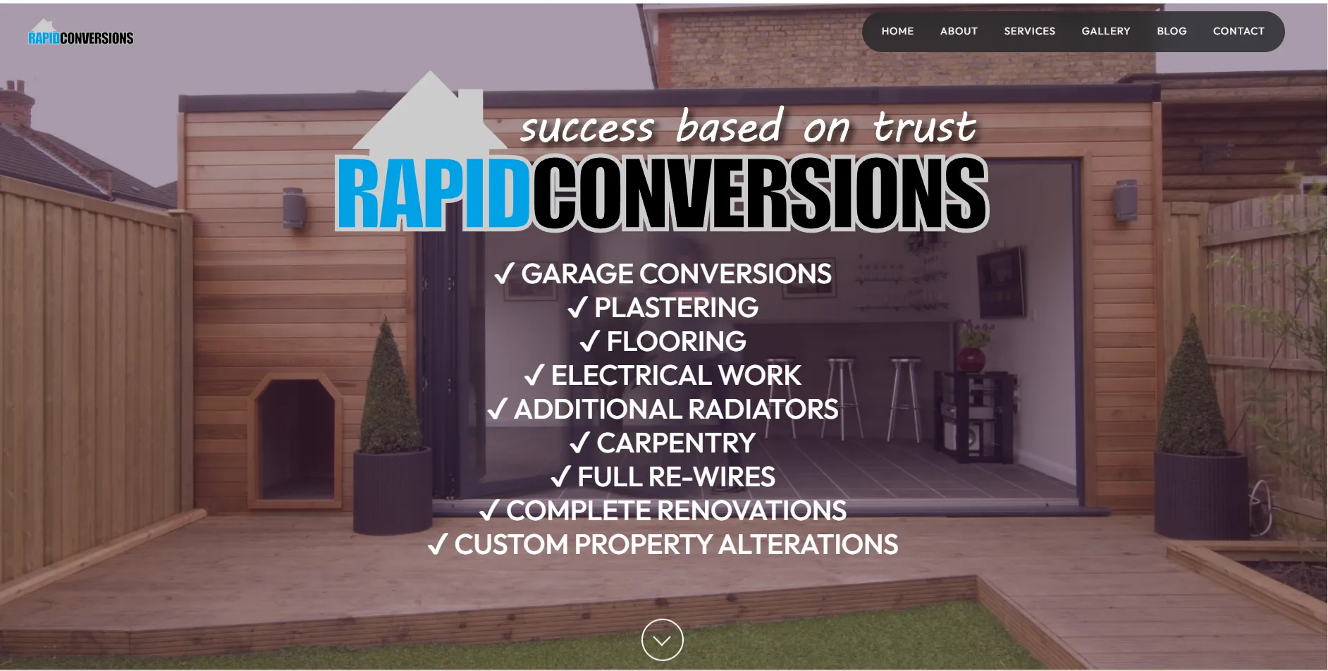 A screenshot of https://rapid-conversions.co.uk/