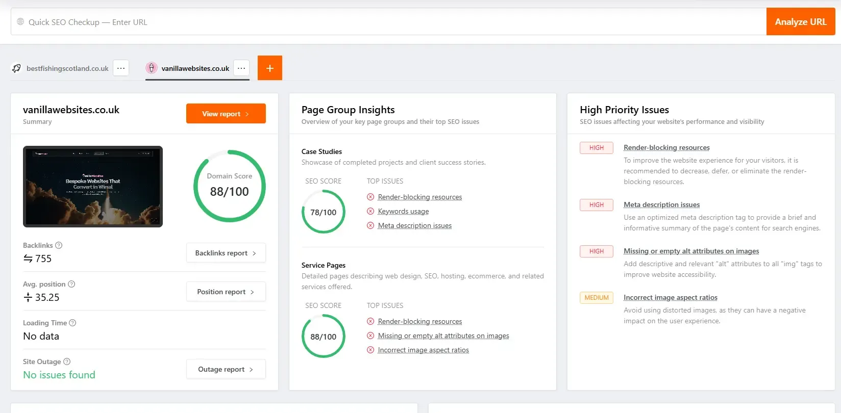 SEO planning and reporting